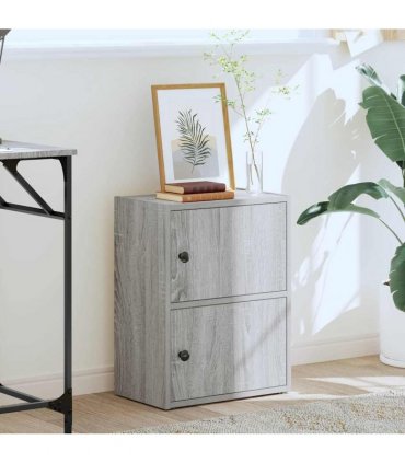 vidaXL Bookcase Grey Sonoma 40x24x52 cm Engineered Wood