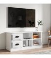 vidaXL TV Cabinet High Gloss White 102x35.5x47.5 cm Engineered Wood