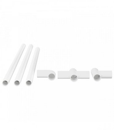 vidaXL PVC Pipe 12 pcs White 12.2 x 1.8 x 500 mm PP and PE