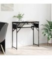 vidaXL ConsoleTable Black Oak 75x30x75cm Engineered Wood