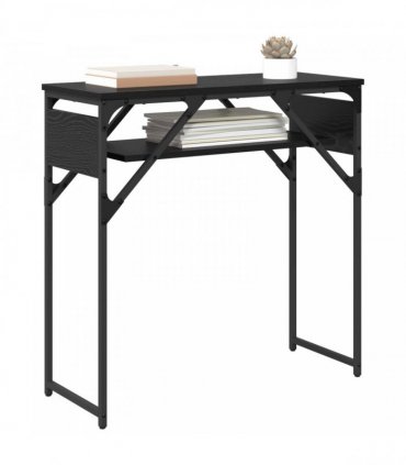 vidaXL ConsoleTable Black Oak 75x30x75cm Engineered Wood