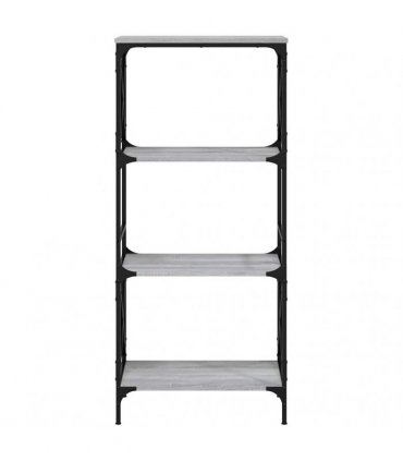 vidaXL Bookcase 4-Tier Grey Sonoma 59x35x132 cm Engineered Wood