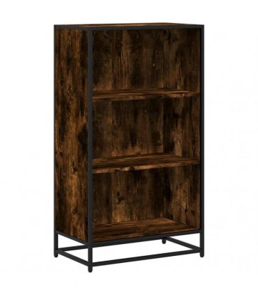 vidaXL Book Cabinet Smoked Oak 60x35x107.5 cm Engineered Wood
