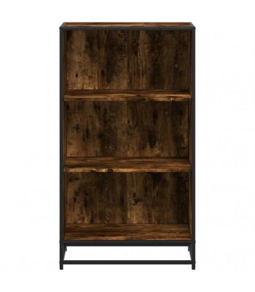vidaXL Book Cabinet Smoked Oak 60x35x107.5 cm Engineered Wood