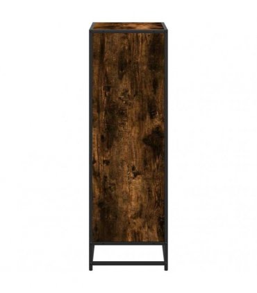 vidaXL Book Cabinet Smoked Oak 60x35x107.5 cm Engineered Wood