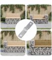 vidaXL Strike Plate 9000 pcs Silver Iron