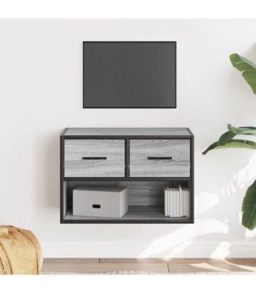 vidaXL TV Cabinet Grey Sonoma 60x31x39.5 cm Engineered Wood and Metal