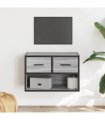 vidaXL TV Cabinet Grey Sonoma 60x31x39.5 cm Engineered Wood and Metal