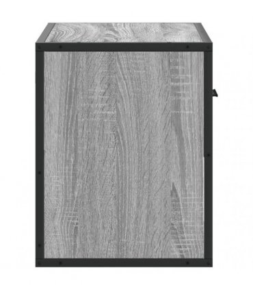 vidaXL TV Cabinet Grey Sonoma 60x31x39.5 cm Engineered Wood and Metal
