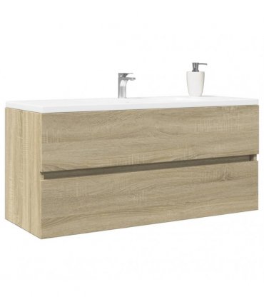 vidaXL Bathroom Sink Cabinet Sonoma Oak 100x38.5x45 cm Engineered Wood