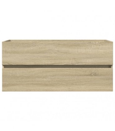 vidaXL Bathroom Sink Cabinet Sonoma Oak 100x38.5x45 cm Engineered Wood
