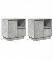 vidaXL Bedside Cabinet 2 pcs Concrete Grey 50 x 34.5 x 50 cm
