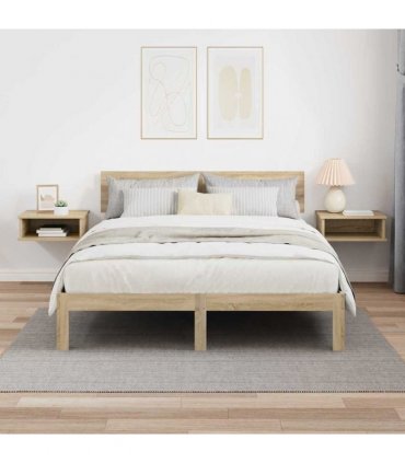 vidaXL Bedside Table 2 pcs Sonoma Oak 40 x 31 x 15 cm Engineered Wood