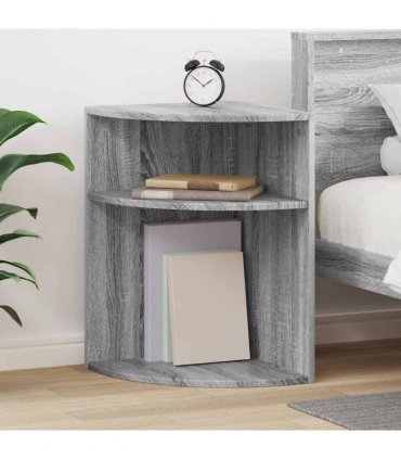 vidaXL End Table Grey Sonoma 39.7 x 39.7 x 60 cm Engineered Wood