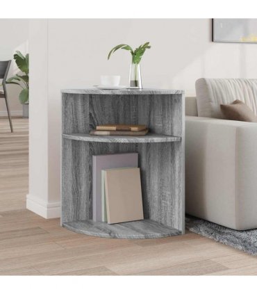 vidaXL End Table Grey Sonoma 39.7 x 39.7 x 60 cm Engineered Wood