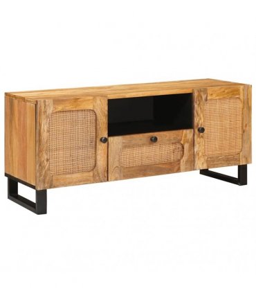 vidaXL TV Cabinet with Drawer Brown 105 x 33 x 46 cm Solid Mango Wood