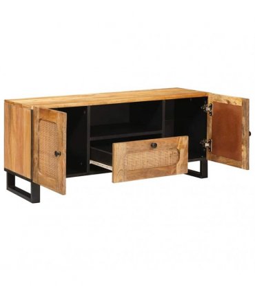 vidaXL TV Cabinet with Drawer Brown 105 x 33 x 46 cm Solid Mango Wood