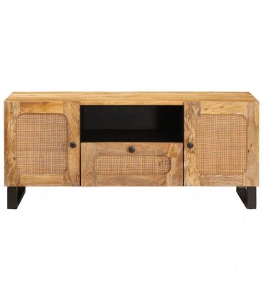 vidaXL TV Cabinet with Drawer Brown 105 x 33 x 46 cm Solid Mango Wood
