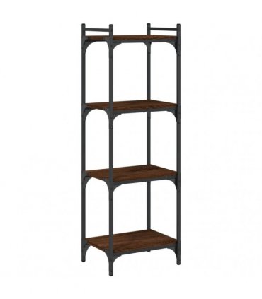 vidaXL Bookcase 4-Tier Brown Oak 40x30x120 cm Engineered Wood
