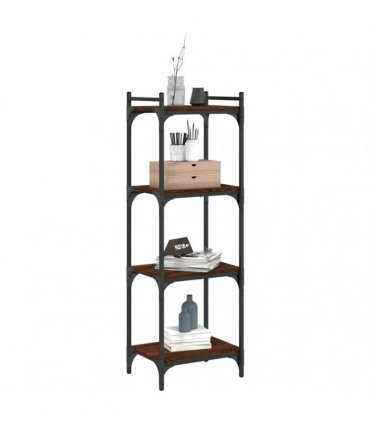 vidaXL Bookcase 4-Tier Brown Oak 40x30x120 cm Engineered Wood