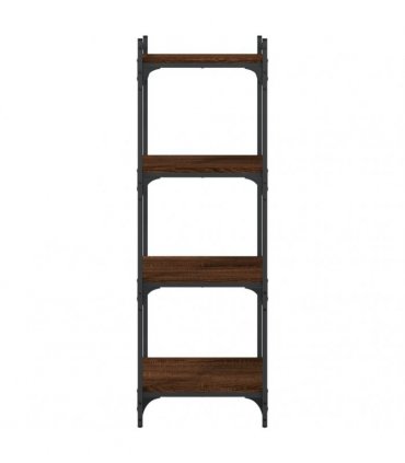 vidaXL Bookcase 4-Tier Brown Oak 40x30x120 cm Engineered Wood