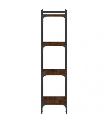 vidaXL Bookcase 4-Tier Brown Oak 40x30x120 cm Engineered Wood
