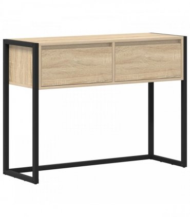 vidaXL End Table with Drawer Sonoma 100 x 36 x 75 cm Engineered Wood