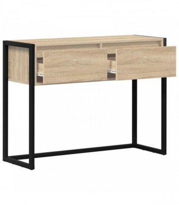 vidaXL End Table with Drawer Sonoma 100 x 36 x 75 cm Engineered Wood