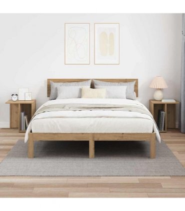 vidaXL End Table 2 pcs Artisan Oak 37 x 32 x 40 cm Engineered Wood