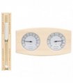 vidaXL 2 in 1 Sauna Hygrothermograph and Sand Timer Set Solid Wood Pine