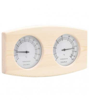 vidaXL 2 in 1 Sauna Hygrothermograph and Sand Timer Set Solid Wood Pine