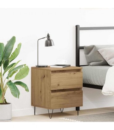 vidaXL Bedside Cabinet Artisan oak 40 x 35 x 50 cm Engineered wood