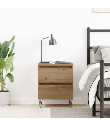 vidaXL Bedside Cabinet Artisan oak 40 x 35 x 50 cm Engineered wood
