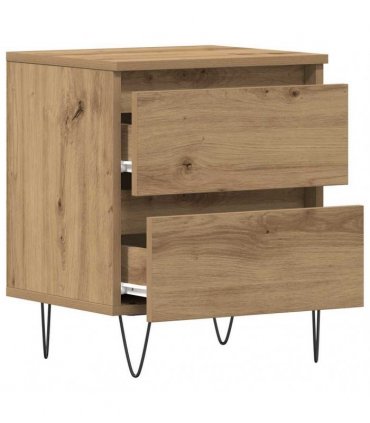 vidaXL Bedside Cabinet Artisan oak 40 x 35 x 50 cm Engineered wood