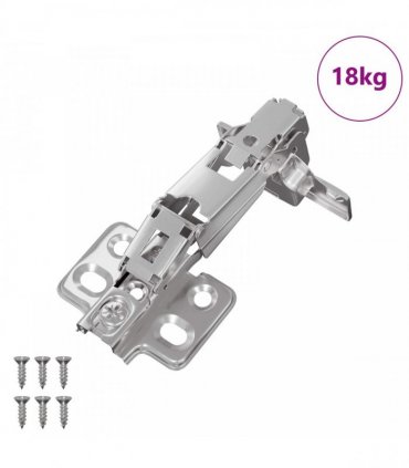 vidaXL Hinge 126 pcs Nickel 139 x 64.1 x 10 mm Iron