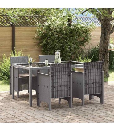 vidaXL Garden Chair 4 pcs Light Grey 53 x 49 x 85 cm Polypropylene