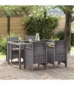 vidaXL Garden Chair 4 pcs Light Grey 53 x 49 x 85 cm Polypropylene