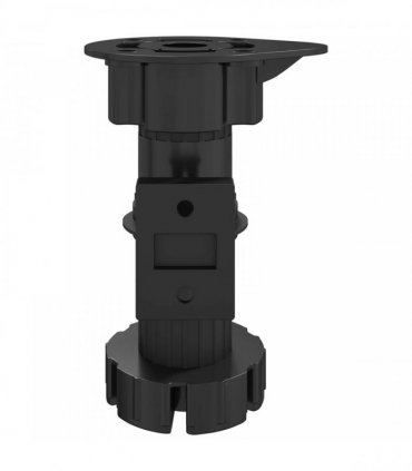 vidaXL Furniture Feet Adjustable 12 pcs Black 46 x 46 x 128 mm PP