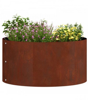 vidaXL Planter Ring 5 pcs Brown 40 x 40 x 20 cm Weathering Steel