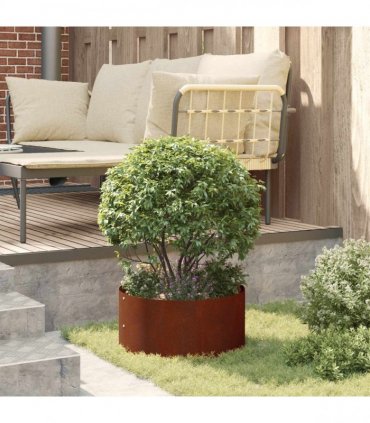 vidaXL Planter Ring 5 pcs Brown 40 x 40 x 20 cm Weathering Steel