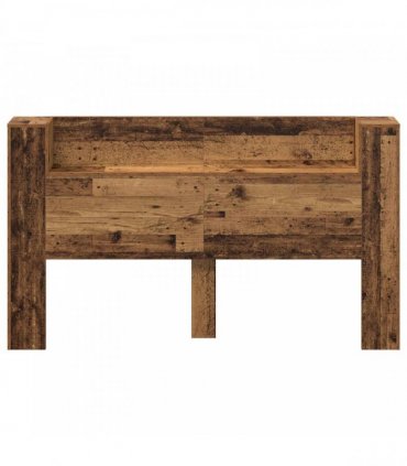 vidaXL Headboard Cabinet with LED Old Wood 180 x 16.5 x 103.5 cm