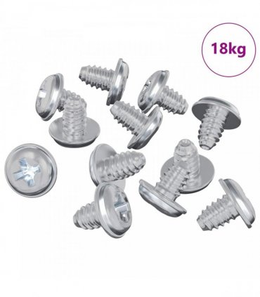vidaXL Lock Screws 19149 pcs Silver Iron