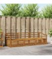 vidaXL Outdoor Sofa Set 3 pcs Natural Solid Acacia Wood