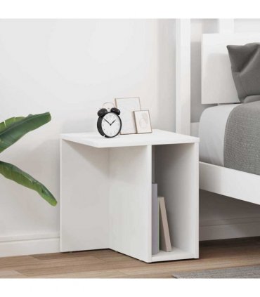 vidaXL End Table 2 pcs White 37 x 32 x 40 cm Engineered Wood