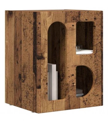 vidaXL Bedside Table ELST 2 pcs Old Wood 40 x 35 x 50 cm