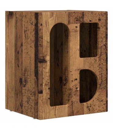 vidaXL Bedside Table ELST 2 pcs Old Wood 40 x 35 x 50 cm