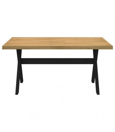 vidaXL Dining Table NOAIN X-Shaped Legs 160x90x75 cm Solid Wood Pine