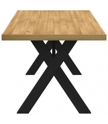 vidaXL Dining Table NOAIN X-Shaped Legs 160x90x75 cm Solid Wood Pine