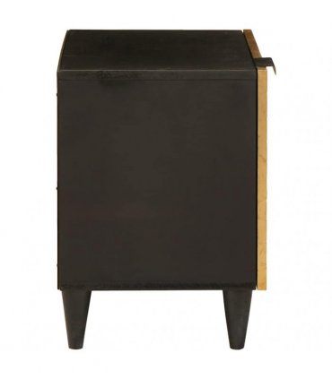 vidaXL Bedside Cabinet 2 pcs Black and Gold 40 x 33 x 46 cm