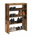 vidaXL Shoe Rack Old Wood 60x25x81 cm Engineered Wood